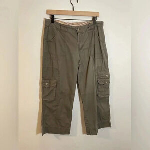 Columbia Pants Womens 10 Gray Capri Cargo Utility Pockets Outdoor Hiking Y2K